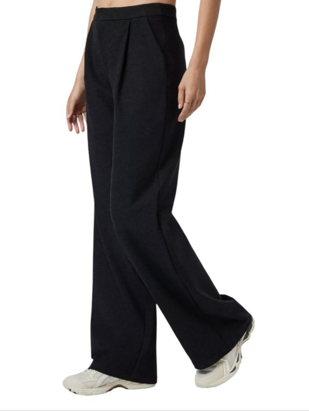 Vuori Elevation Wide Leg Trouser Pant Heathered Black Women's Small